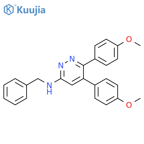 3-Pyridazinamine, 5,6-bis(4-methoxyphenyl)-N-(phenylmethyl)- structure