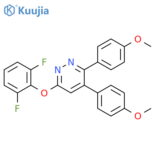 Pyridazine, 6-(2,6-difluorophenoxy)-3,4-bis(4-methoxyphenyl)- structure