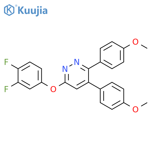 Pyridazine, 6-(3,4-difluorophenoxy)-3,4-bis(4-methoxyphenyl)- structure