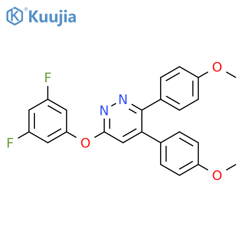 Pyridazine, 6-(3,5-difluorophenoxy)-3,4-bis(4-methoxyphenyl)- structure