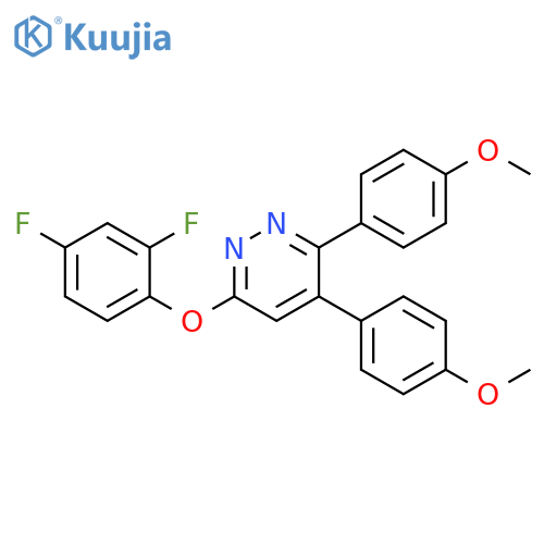 Pyridazine, 6-(2,4-difluorophenoxy)-3,4-bis(4-methoxyphenyl)- structure