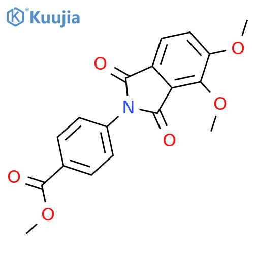 methyl 4-(4,5-dimethoxy-1,3-dioxo-1,3-dihydro-2H-isoindol-2-yl)benzoate structure
