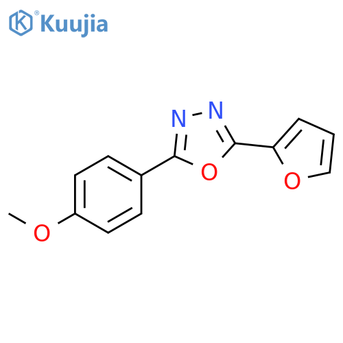 1,3,4-Oxadiazole, 2-(2-furanyl)-5-(4-methoxyphenyl)- structure