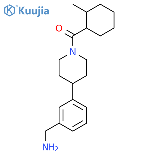 Piperidine, 4-[3-(aminomethyl)phenyl]-1-[(2-methylcyclohexyl)carbonyl]- structure