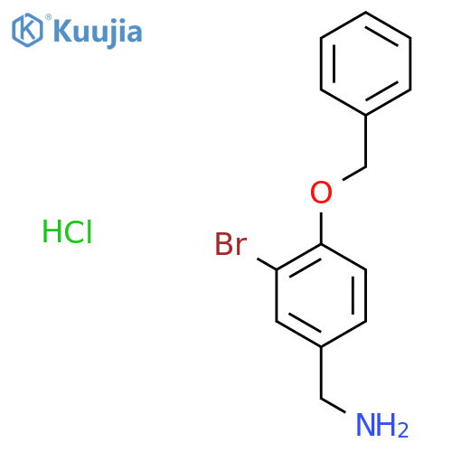 Benzenemethanamine, 3-bromo-4-(phenylmethoxy)-, hydrochloride structure