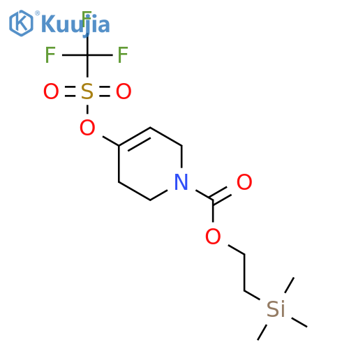 2-(Trimethylsilyl)ethyl 4-(((trifluoromethyl)sulfonyl)oxy)-5,6-dihydropyridine-1(2H)-carboxylate structure