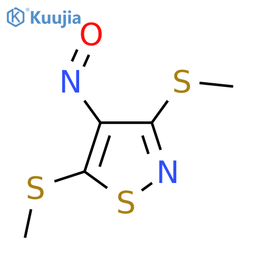 Isothiazole, 3,5-bis(methylthio)-4-nitroso- structure