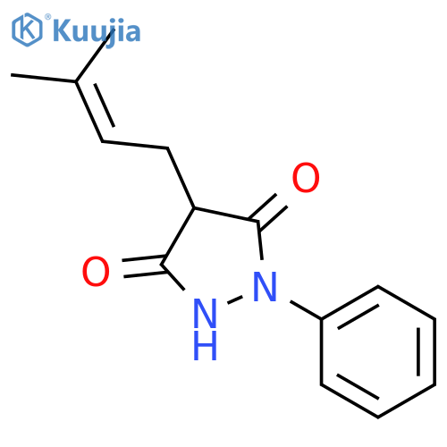 3,5-Pyrazolidinedione,4-(3-methyl-2-buten-1-yl)-1-phenyl- structure