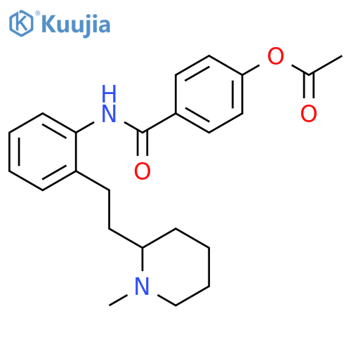Benzamide, 4-(acetyloxy)-N-[2-[2-(1-methyl-2-piperidinyl)ethyl]phenyl]- structure