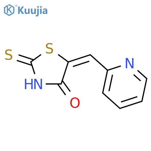(5E)-5-(pyridin-2-ylmethylidene)-2-thioxo-1,3-thiazolidin-4-one structure