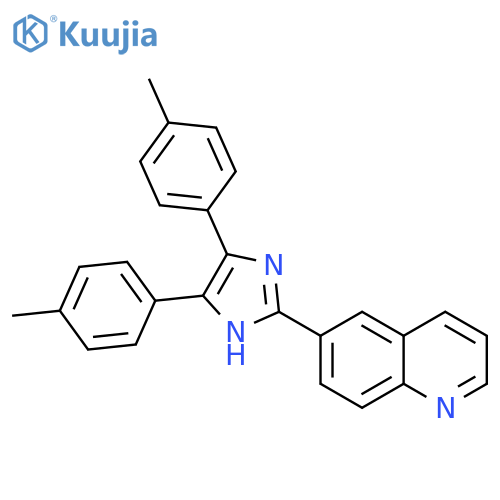 Quinoline, 6-[4,5-bis(4-methylphenyl)-1H-imidazol-2-yl]- structure