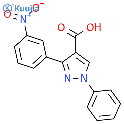 3-(3-nitrophenyl)-1-phenyl-1H-pyrazole-4-carboxylic acid structure