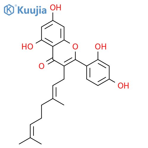 5,7,2',4'-Tetrahydroxy-3-geranylflavone structure