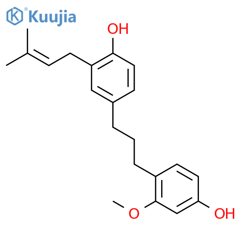 4-(3-(4-Hydroxy-2-methoxyphenyl)propyl)-2-(3-methylbut-2-en-1-yl)phenol structure