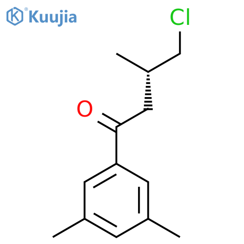 1-Butanone, 4-chloro-1-(3,5-dimethylphenyl)-3-methyl-, (3S)- structure