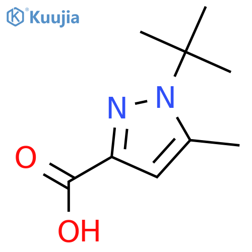 1-tert-butyl-5-methyl-1H-pyrazole-3-carboxylic acid structure