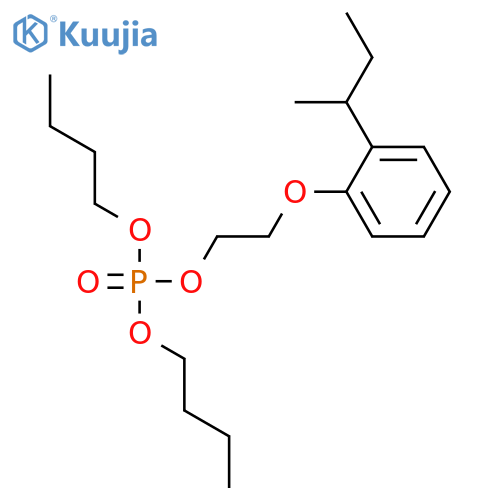 Phosphoric acid, dibutyl 2-[2-(1-methylpropyl)phenoxy]ethyl ester structure