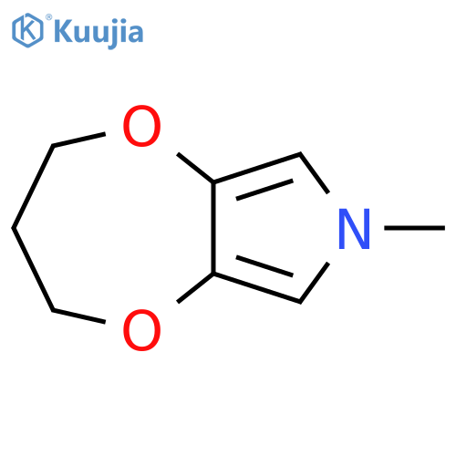 2H,7H-[1,4]Dioxepino[2,3-c]pyrrole, 3,4-dihydro-7-methyl- structure
