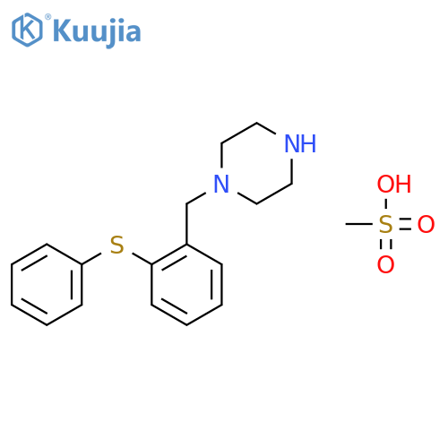 1-[2-(phenylsulfanyl)benzyl]piperazine methanesulfonate (1:1) structure