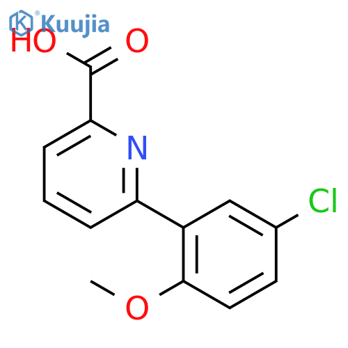 6-(5-Chloro-2-methoxyphenyl)picolinic acid structure