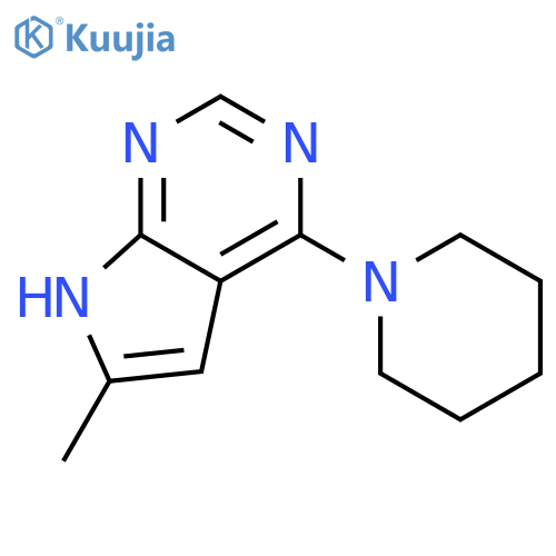 7H-Pyrrolo[2,3-d]pyrimidine, 6-methyl-4-(1-piperidinyl)- structure