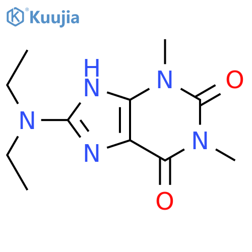 1H-Purine-2,6-dione, 8-(diethylamino)-3,7-dihydro-1,3-dimethyl- structure
