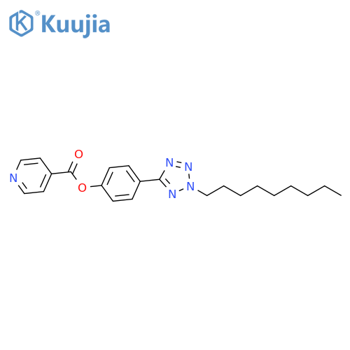 4-Pyridinecarboxylic acid, 4-(2-nonyl-2H-tetrazol-5-yl)phenyl ester structure