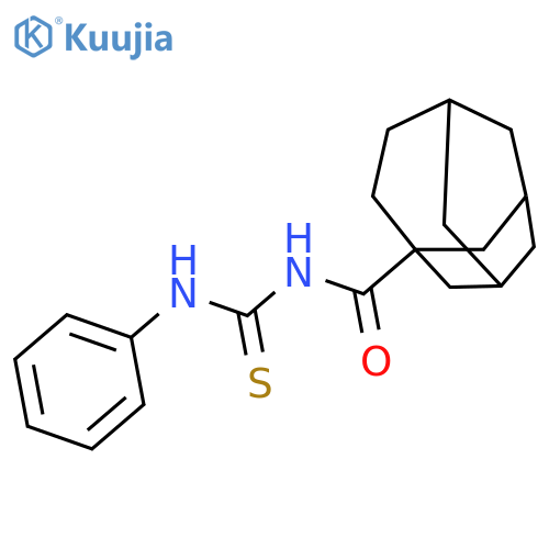 1-phenyl-3-{tricyclo4.3.1.1^{3,8}undecane-3-carbonyl}thiourea structure