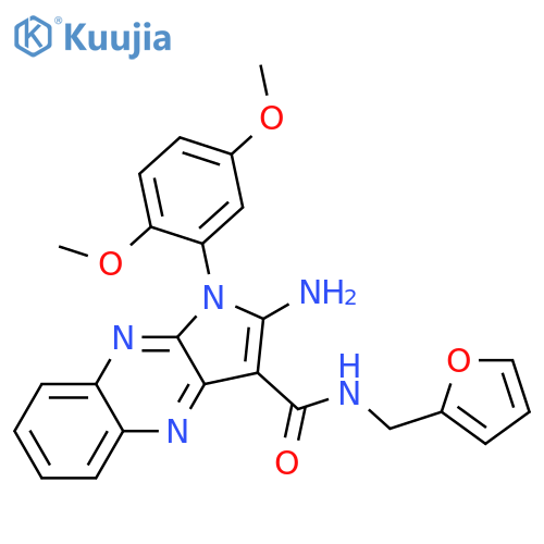 2-amino-1-(2,5-dimethoxyphenyl)-N-(furan-2-yl)methyl-1H-pyrrolo2,3-bquinoxaline-3-carboxamide structure