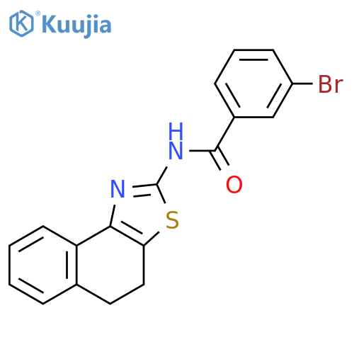 3-bromo-N-{4H,5H-naphtho1,2-d1,3thiazol-2-yl}benzamide structure