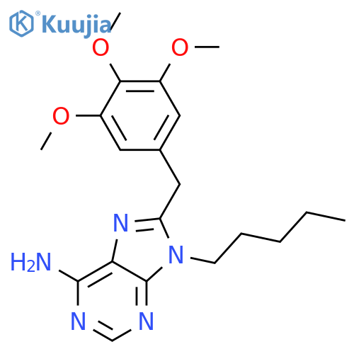 9H-Purin-6-amine, 9-pentyl-8-[(3,4,5-trimethoxyphenyl)methyl]- structure
