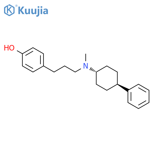Phenol, 4-[3-[methyl(trans-4-phenylcyclohexyl)amino]propyl]- structure