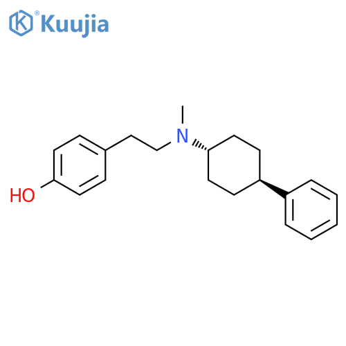 Phenol, 4-[2-[methyl(trans-4-phenylcyclohexyl)amino]ethyl]- structure