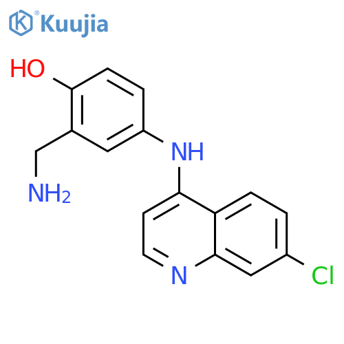 2-(Aminomethyl)-4-((7-chloroquinolin-4-yl)amino)phenol structure