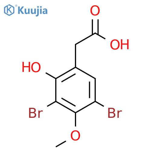 (3,5-dibromo-2-hydroxy-4-methoxyphenyl)acetic acid structure