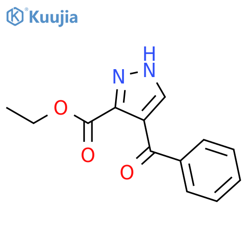 1H-Pyrazole-3-carboxylic acid, 4-benzoyl-, ethyl ester structure