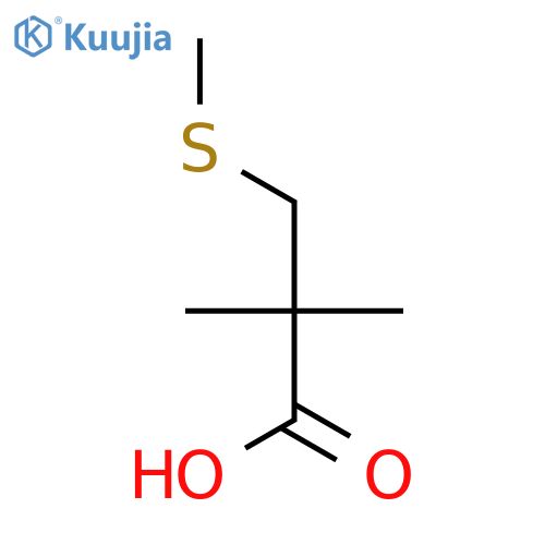 2,2-dimethyl-3-(methylsulfanyl)propanoic acid structure