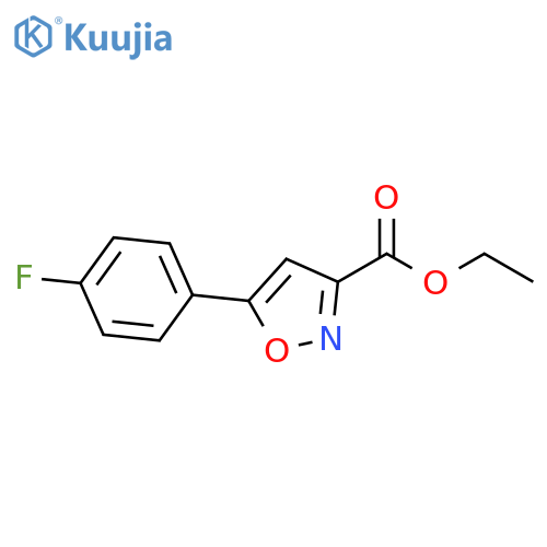 Ethyl 5-(4-fluorophenyl)isoxazole-3-carboxylate structure