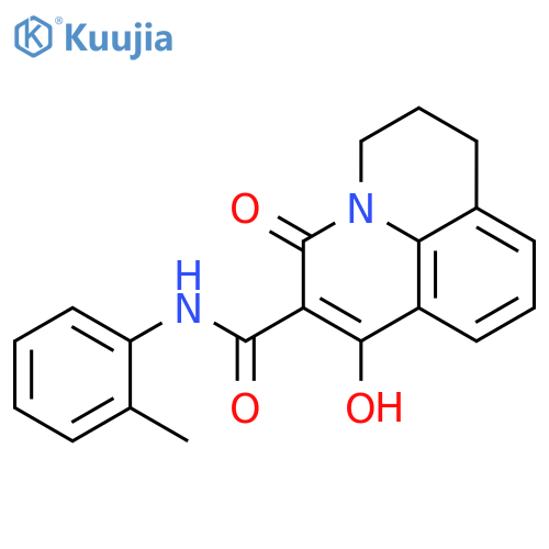 3-hydroxy-N-(2-methylphenyl)-1-oxo-6,7-dihydro-1H,5H-pyrido[3,2,1-ij]quinoline-2-carboxamide structure