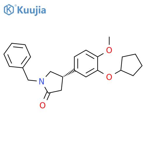 (4S)-4-[3-(Cyclopentyloxy)-4-methoxyphenyl]-1-(phenylmethyl)-2-pyrrolidinone structure