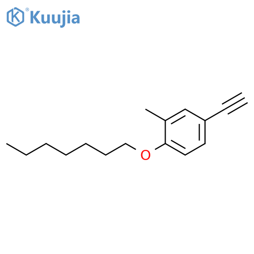 Benzene, 4-ethynyl-1-(heptyloxy)-2-methyl- structure