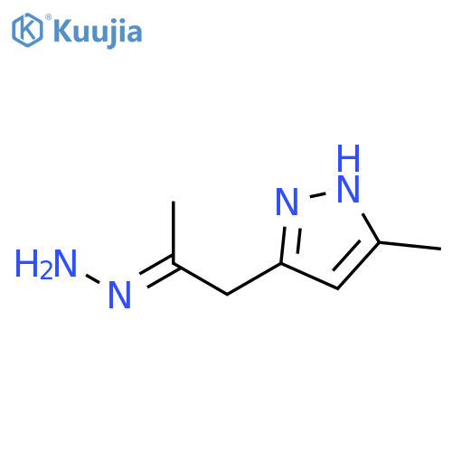 2-Propanone,1-(5-methyl-1H-pyrazol-3-yl)-, hydrazone structure