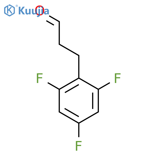 3-(2,4,6-trifluorophenyl)propanal structure