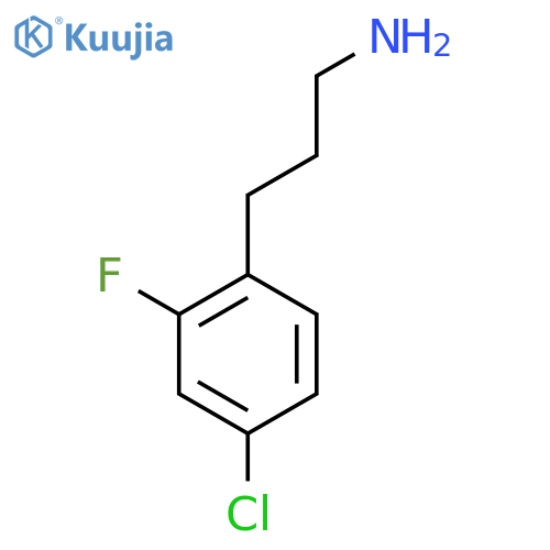 3-(4-chloro-2-fluorophenyl)propan-1-amine structure