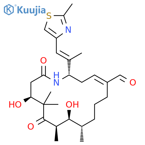Azacyclohexadec-4-ene-5-carboxaldehyde,10,14-dihydroxy-9,11,13,13-tetramethyl-2-[(1E)-1-methyl-2-(2-methyl-4-thiazolyl)ethenyl]-12,16-dioxo-, (2S,4E,9S,10S,11R,14S)- structure