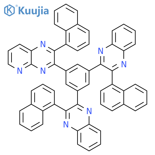 Pyrido[2,3-b]pyrazine,3-[3,5-bis[3-(1-naphthalenyl)-2-quinoxalinyl]phenyl]-2-(1-naphthalenyl)- structure