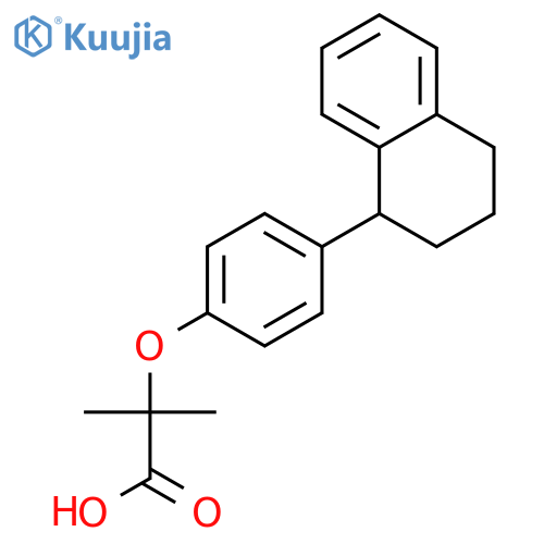 Propanoic acid,2-methyl-2-[4-(1,2,3,4-tetrahydro-1-naphthalenyl)phenoxy]- structure