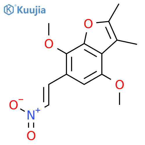 4,7-dimethoxy-2,3-dimethyl-6-[(E)-2-nitroethenyl]-1-benzofuran structure