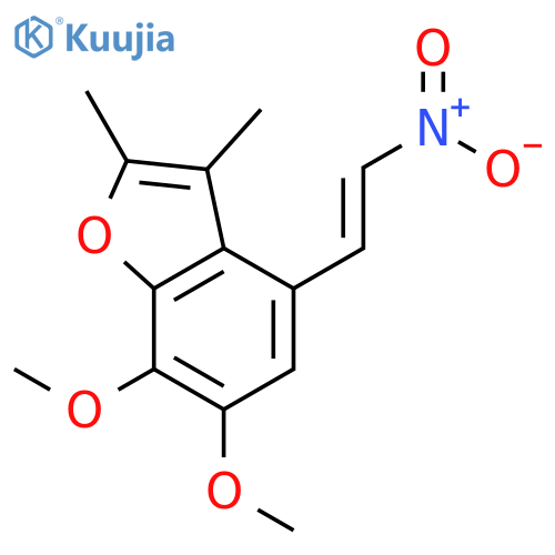 6,7-dimethoxy-2,3-dimethyl-4-[(E)-2-nitroethenyl]-1-benzofuran structure