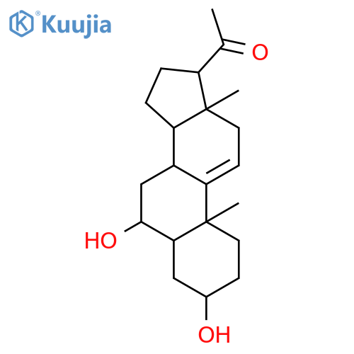 Pregn-9(11)-en-20-one,3,6-dihydroxy-, (3b,5a,6a)- (9CI) structure